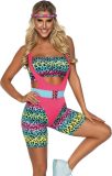 Leg Avenue - 80's Cardio Cutie Kostuum - S - Multicolours