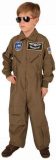 Leger piloot carnaval verkleed kostuum - jumpsuit - voor kinderen - bruine overall - Piloten - TopGun 128