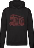 London bus Hoodie - graffiti - raampatroon - stad - stedelijk - vervoer - cultuur - engeland - engels - humor - grappig