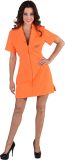 Magic By Freddy's - Boef Kostuum - Amerikaanse Inmate Gevangene - Vrouw - Oranje - Small - Carnavalskleding - Verkleedkleding