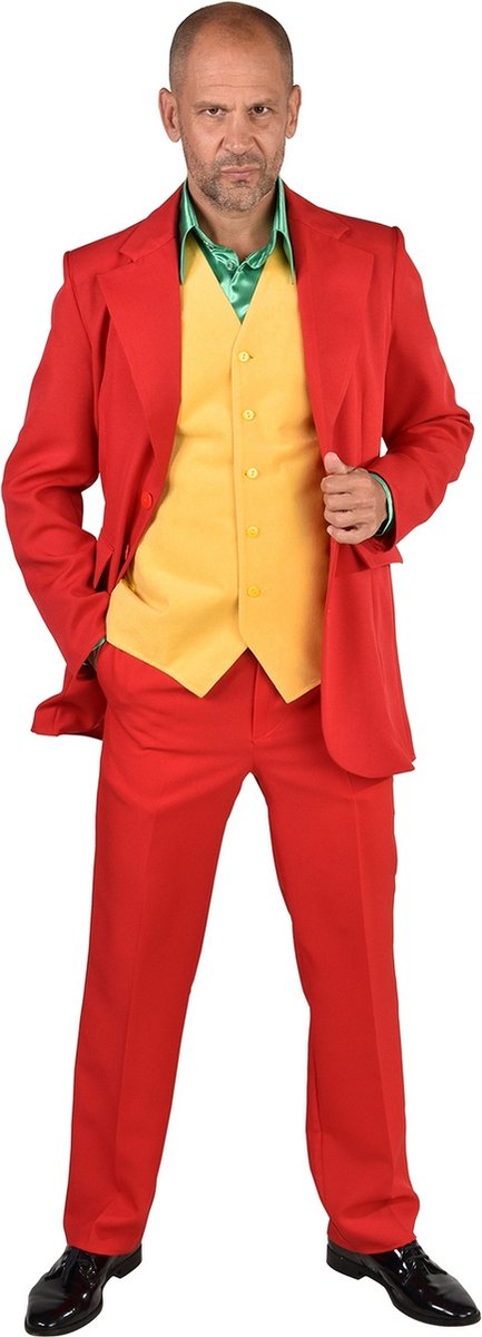 Magic By Freddy's - Feesten & Gelegenheden Kostuum - Rode Nette Superschurk - Man - Rood - Large - Halloween - Verkleedkleding