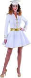 Magic By Freddy's - Kapitein & Matroos & Zeeman Kostuum - Loveboat Cruiseschip Kapitein Lucy - Vrouw - Wit / Beige, Goud - Small - Carnavalskleding - Verkleedkleding