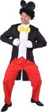 Magic By Freddy's - Mickey & Minnie Mouse Kostuum - Tekenfilm Held Mickie - Man - Rood, Zwart - Extra Small - Carnavalskleding - Verkleedkleding