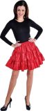 Magic By Freddy's - Rock & Roll Kostuum - Rock Around The Clock Volangen Rok Rood Vrouw - Rood - XL - Kerst - Verkleedkleding