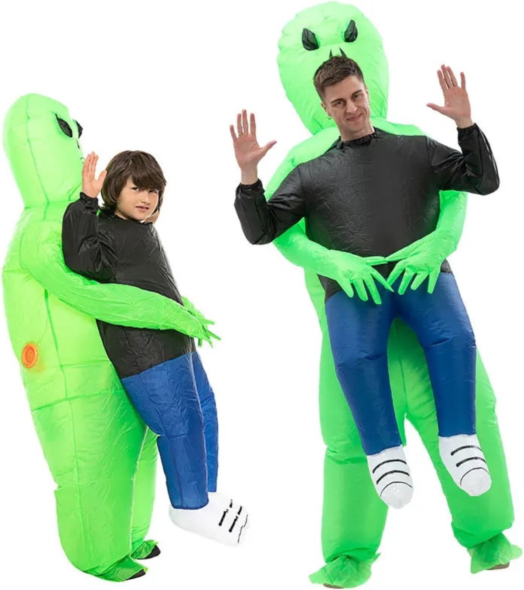 Nivard Alien Pak - Kostuum - Opblaasbaar - Halloween - Carnavalskleding - Kinderen - Kind - Klein