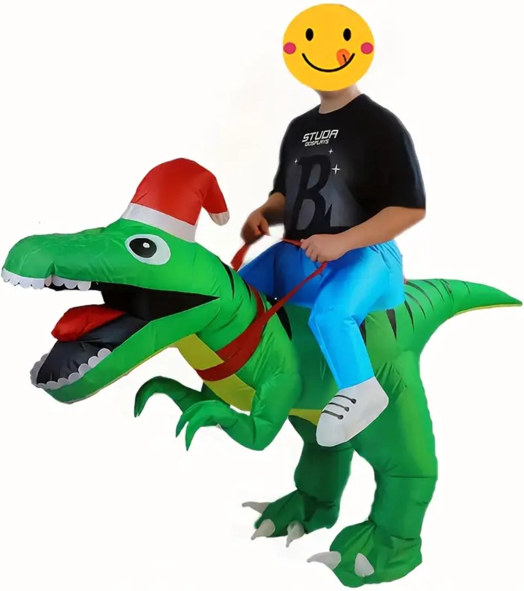 Nivard Dino Pak - Kostuum - Opblaasbaar - Dinosaurus - Opblaas - Halloween - Carnavalskleding - Heren - Dames - Volwassenen - Kerst