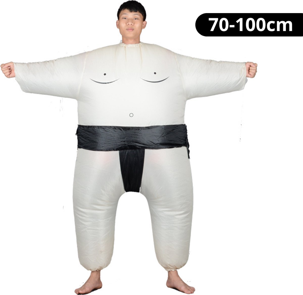 Nivard Dino Pak - Kostuum - Opblaasbaar - Sumo Worstelaar Zwart - Opblaas - Halloween - Carnavalskleding - Voor Kinderen 70-100cm