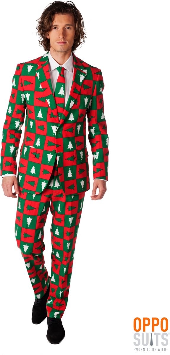 OppoSuits Treemendous - Mannen Kostuum - Gekleurd - Kerst - Maat 58