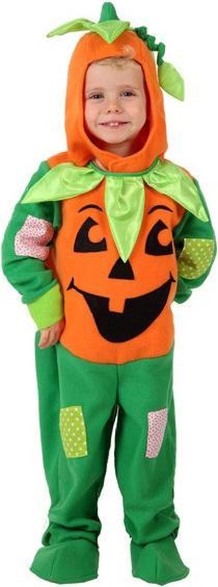 Oranje en groene Pompoenen pak Voor Halloween - Kinderkostuums - 86/92