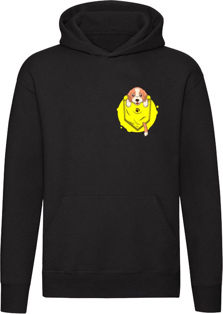 Plassende Hond Borstzakje Hoodie - dieren - honden - plassen - luier - wc