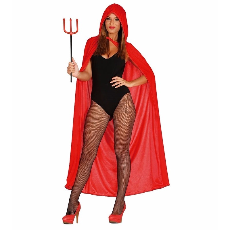 Rode Halloween verkleedkleding cape - 135 cm - volwassenen One size -