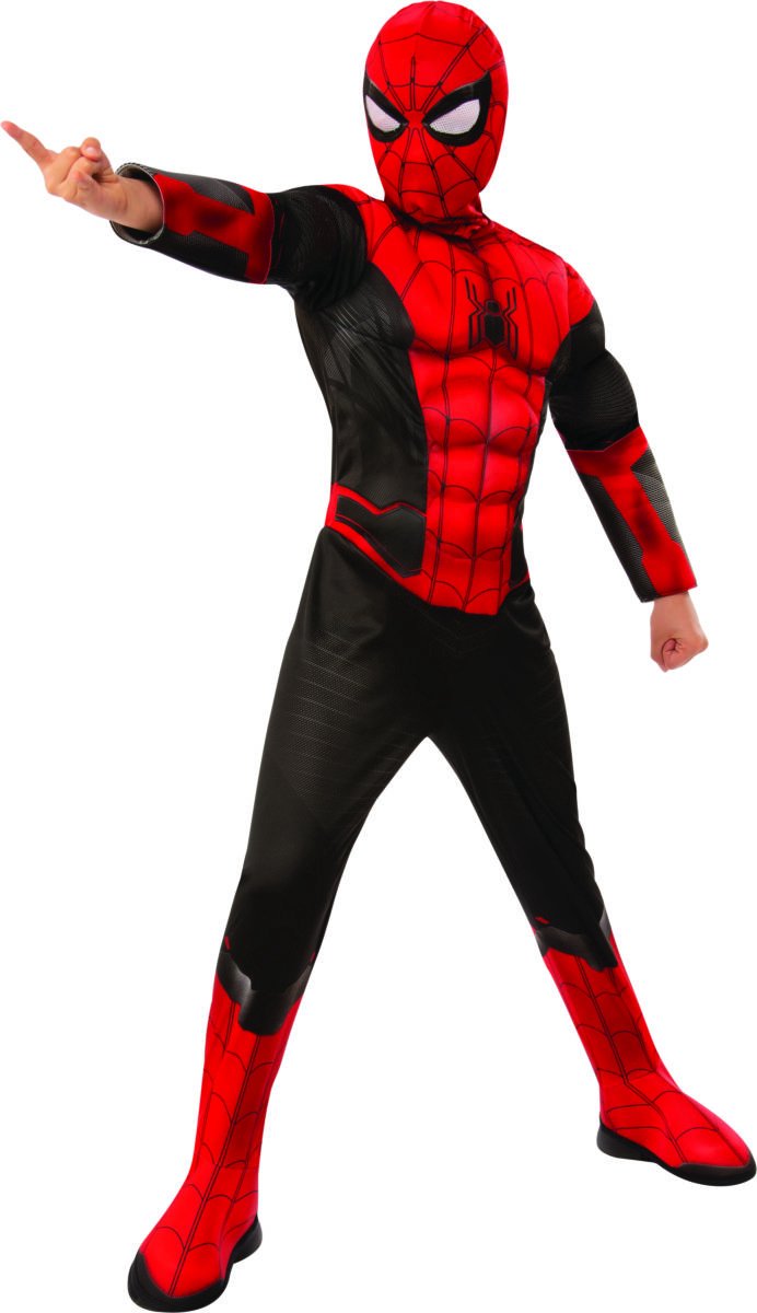 Rubies - Spiderman Kostuum - Spider Man Red And Black Kostuum Jongen - Rood, Zwart - Maat 128 - Carnavalskleding - Verkleedkleding