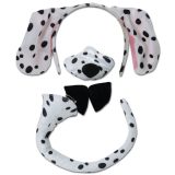 Rubies Verkleed set dalmatiër hond - diadeem/strik/snuit/staart -