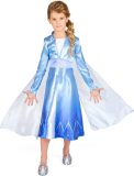 Smiffys - Disney Frozen Elsa Travelling Classic Kostuum Jurk Kinderen - Kids tm 4 jaar - Blauw