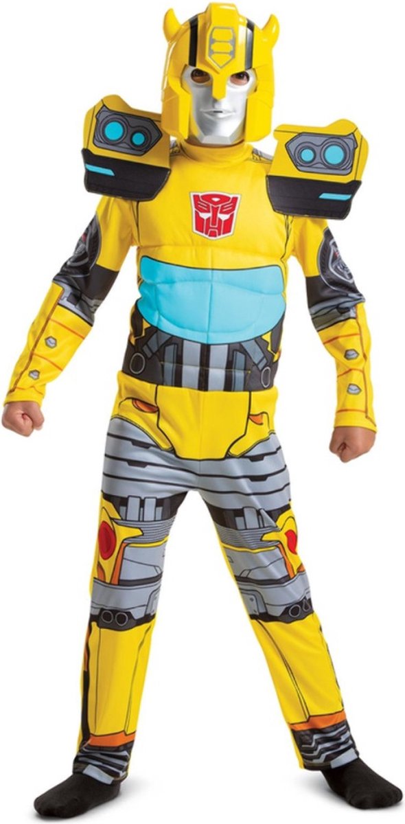 Smiffys - Transformers Bumblebee Kinder Kostuum - Kids tm 8 jaar - Geel/Geel