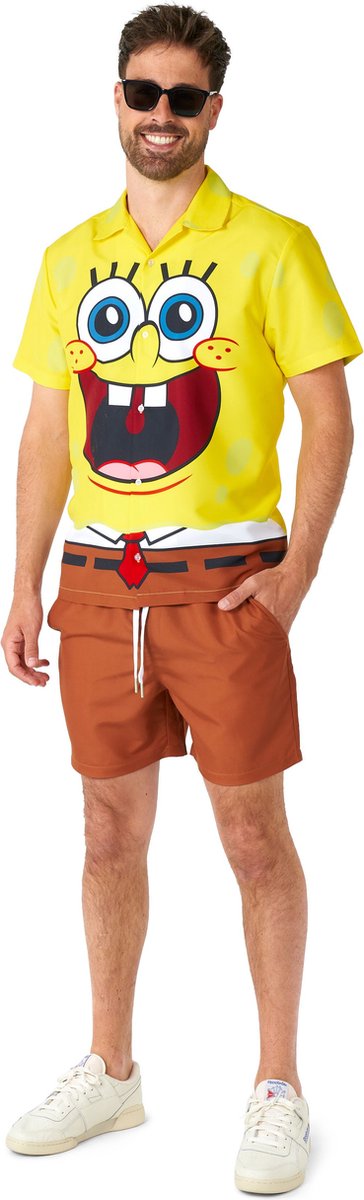 Suitmeister SpongeBob™ - Heren Zomer Set - Halloween Kostuum en Carnavalsoutfit - Geel - Maat M