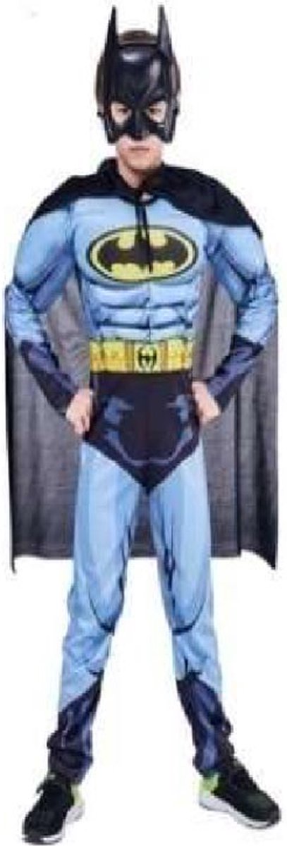 Super hero DC Batman verkleedkostuum voor kinderen - maat M 110-120 cm - Carnaval, Halloween en verjaardag pak kids suit