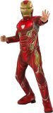 Super hero Marvel Ironman verkleedkostuum + los masker voor kinderen - maat S 110-120 cm - Carnaval, Halloween en verjaardag pak kids suit