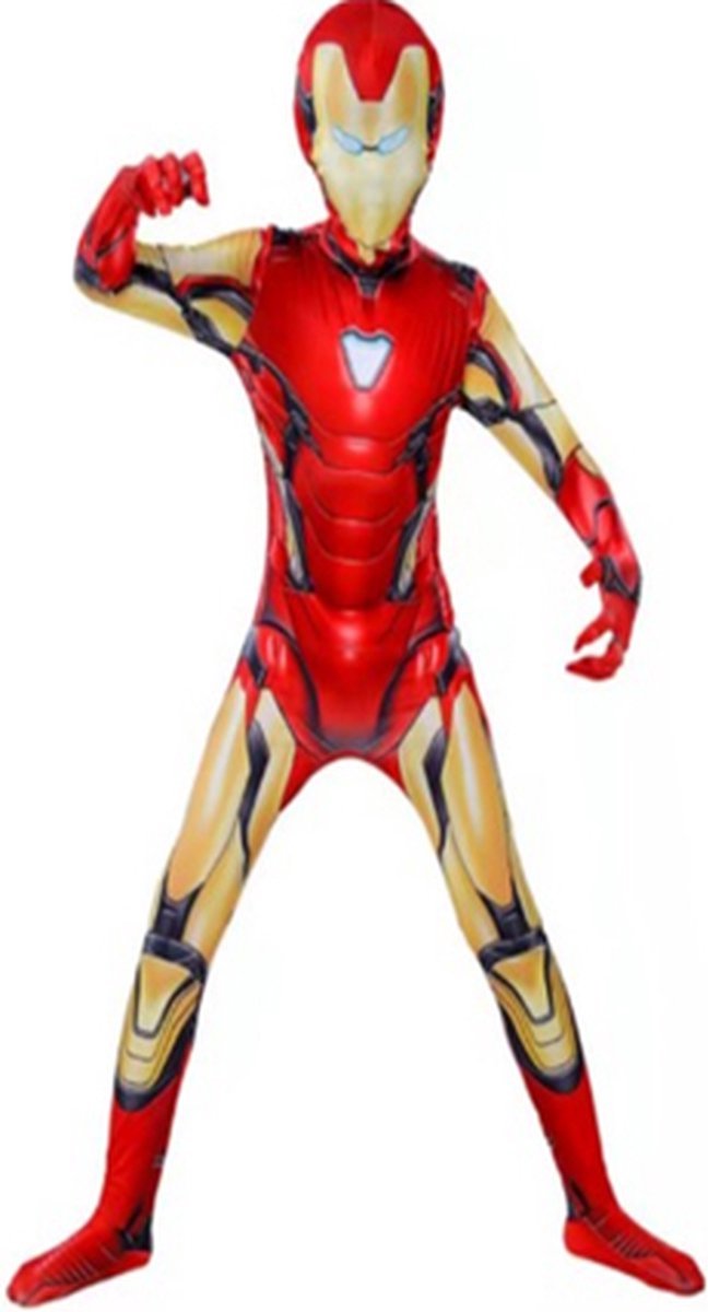 Super hero Marvel Ironman verkleedkostuum voor kinderen - maat M 120-130 cm - Carnaval, Halloween en verjaardag pak kids suit