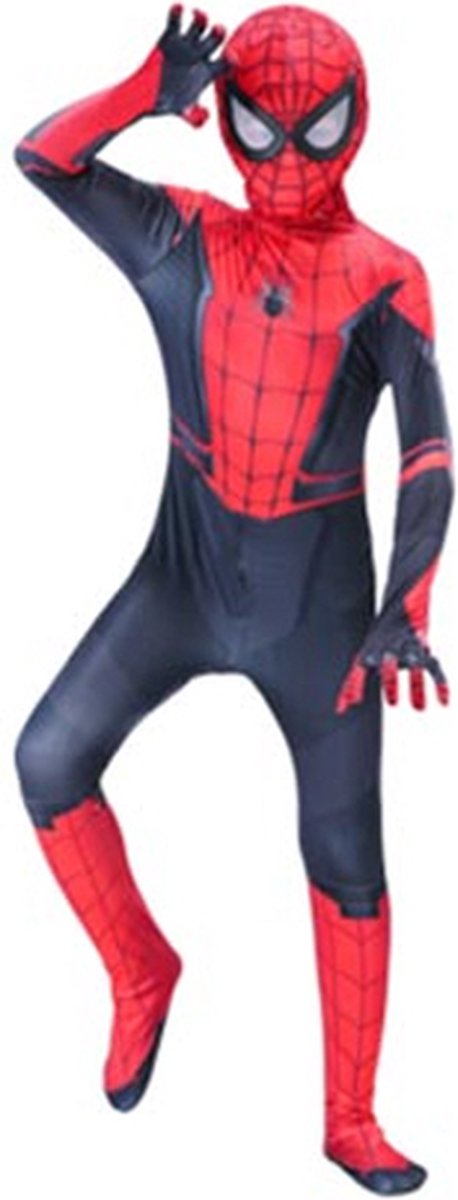 Super hero Marvel Spiderman verkleedkostuum voor kinderen - maat L 120-130 cm - Carnaval, Halloween en verjaardag pak kids suit