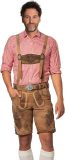 Tannhauser Lederhose Lech Kort met Riem en Bretels 100% Premium Geitenleder Oktoberfest Heren Lederhosen Man Carnavalskleding Heren - Geitenleer - Maat M/50