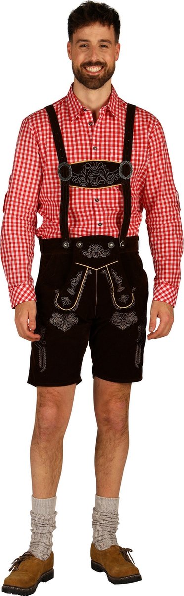 Trachtenbroek Jonas | lederhose | Bruin | maat 60 | Oktoberfest