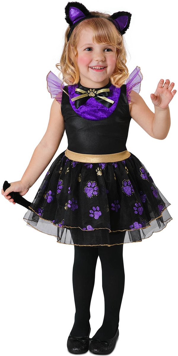 VIVING COSTUMES / JUINSA - Baby paarse kat vermomming - 3 - 4 jaar