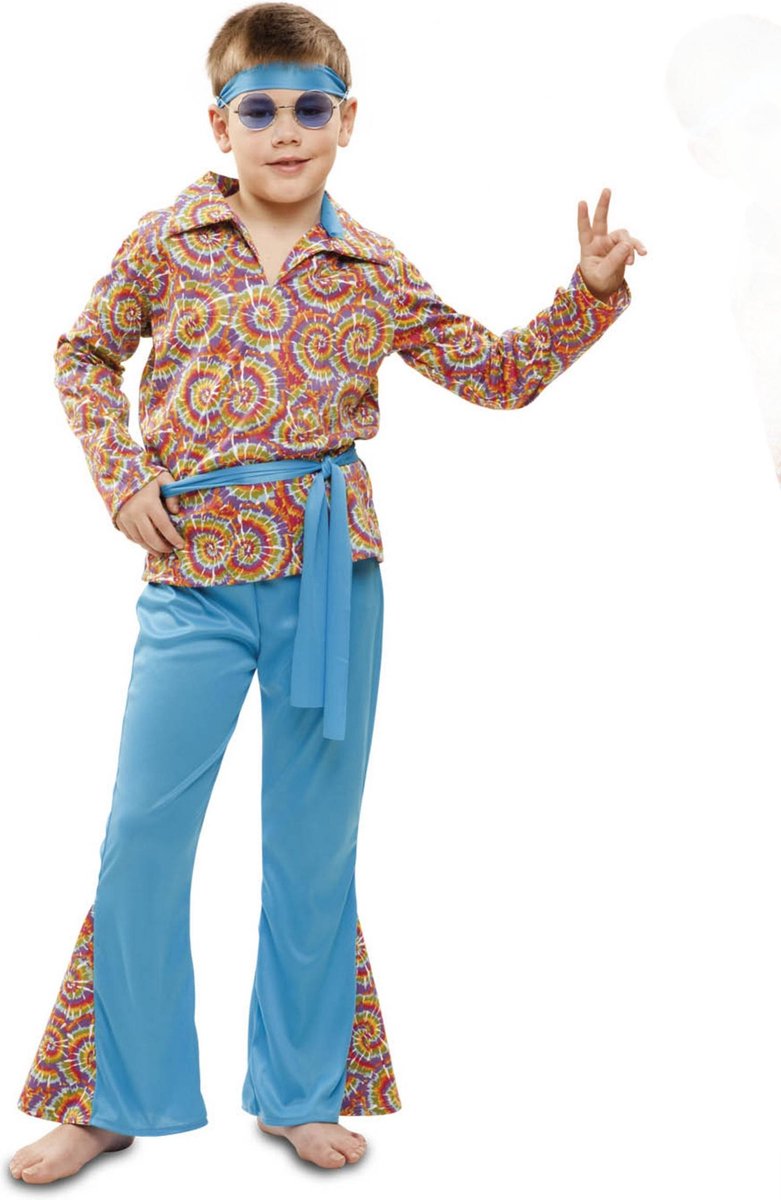 VIVING COSTUMES / JUINSA - Psychedelisch hippie kostuum voor jongens - 3 - 4 jaar