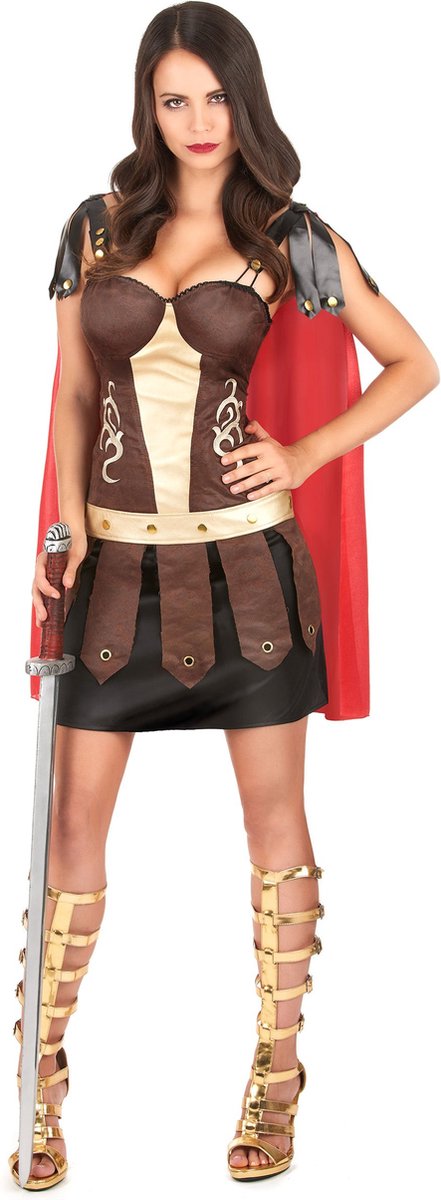 Vegaoo - Historische Romeins gladiator outfit voor vrouwen