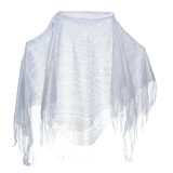 Verkleed visnet poncho/stola dames - Zilver - Party kleding