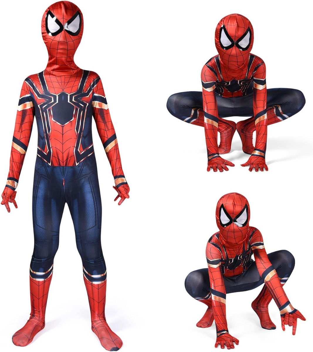 Verkleedpak - Spidey Series - Kids Spiderman Superheldenkostuum - Spinnenmasker - Filmthema - Jumpsuit