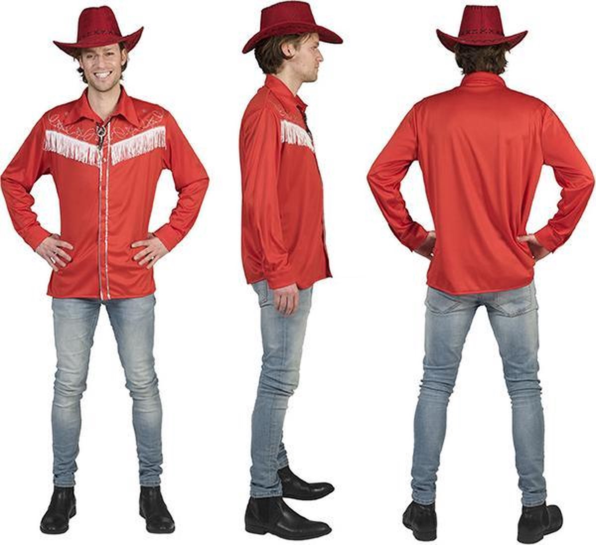 Verkleedpak cowboy hemd Line Dance Shirt 52-54