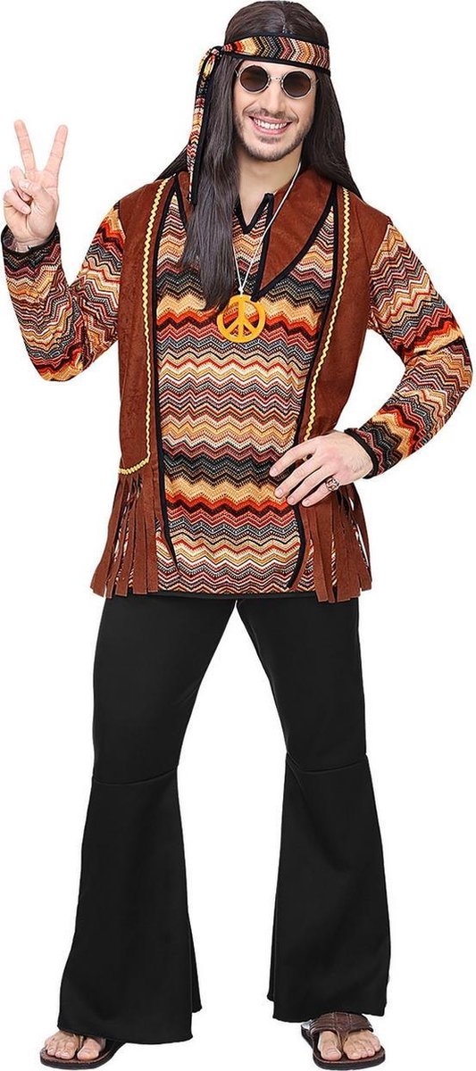 WIDMANN - Back to the 60s hippie kostuum voor mannen - XXL