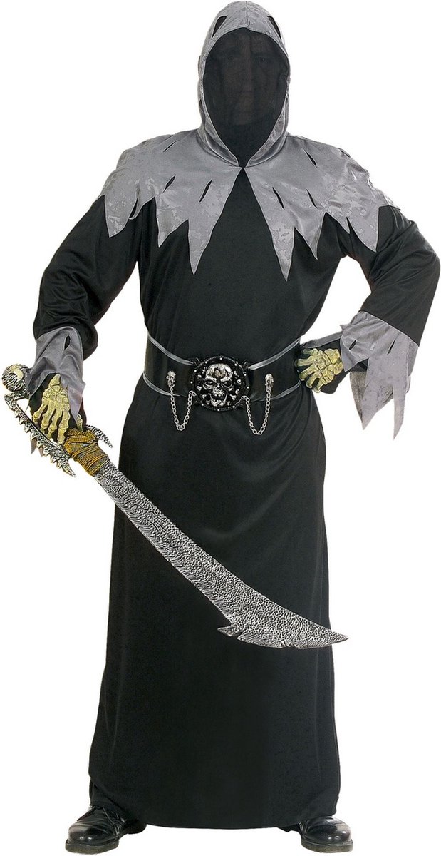 Widmann - Beul & Magere Hein Kostuum - Mystieke Krijgsheer Kostuum Man - Zwart - Large - Halloween - Verkleedkleding