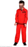 Widmann - Boef Kostuum - Levenslange Gevangene County Jail Rood Kind Kostuum - Oranje - Maat 128 - Carnavalskleding - Verkleedkleding