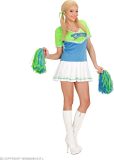 Widmann - Cheerleader Kostuum - Cheersvalley Highschool Cheerleader Blauw Groen - Vrouw - Blauw, Groen - Small - Carnavalskleding - Verkleedkleding