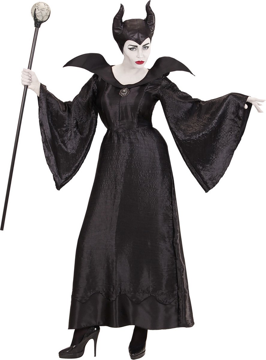 Widmann - Heks & Spider Lady & Voodoo & Duistere Religie Kostuum - Maleficent Dragula - Vrouw - Zwart - Small - Halloween - Verkleedkleding