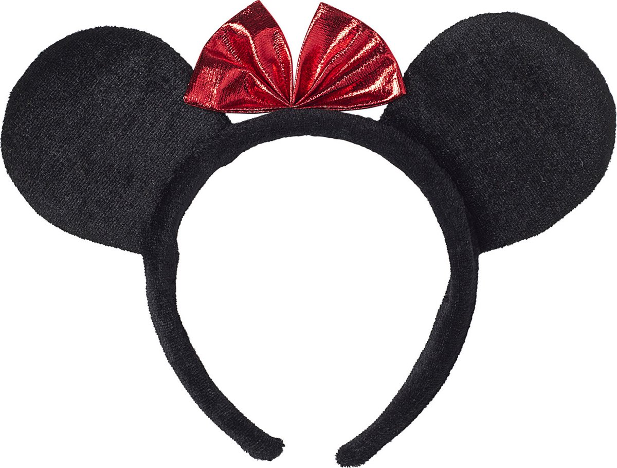 Widmann - Mickey & Minnie Mouse Kostuum - Haarband Muis Oren - Zwart - Carnavalskleding - Verkleedkleding