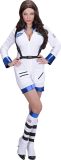 Widmann - Science Fiction & Space Kostuum - Ms Space Vrouwelijke Astronaute Wit Kostuum - Wit / Beige - Small - Carnavalskleding - Verkleedkleding