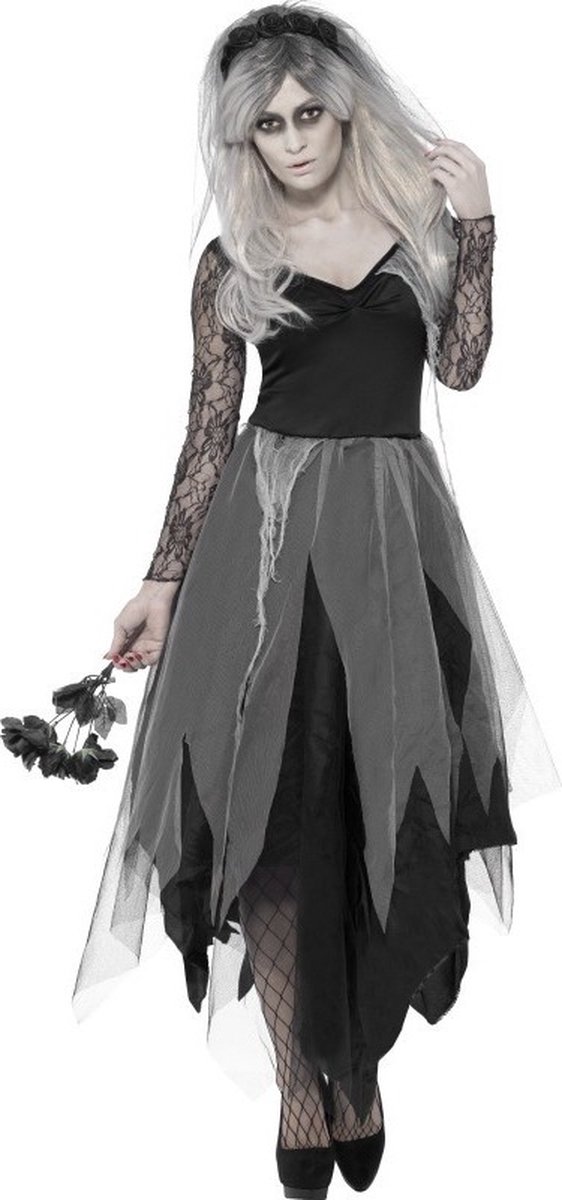 Zombie bruidsjurk verkleedkleding voor dames - Halloween/horror kostuum 44/46