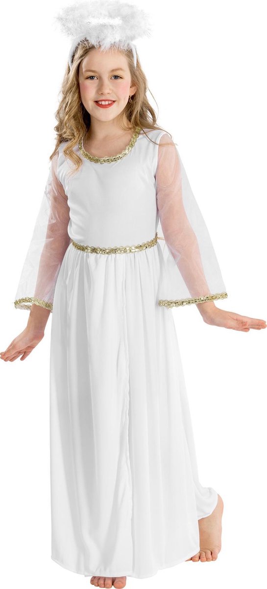 dressforfun - meisjeskostuum betoverende engel 116 (5-7y) - verkleedkleding kostuum halloween verkleden feestkleding carnavalskleding carnaval feestkledij partykleding - 300222