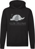 olifant Hoodie - zwaar - somber - rustig - moe - depressief - woordspeling - dieren - taal - engels - humor - grappig