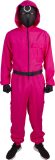 squidgame kostuum man X-Large roze met masker driehoek