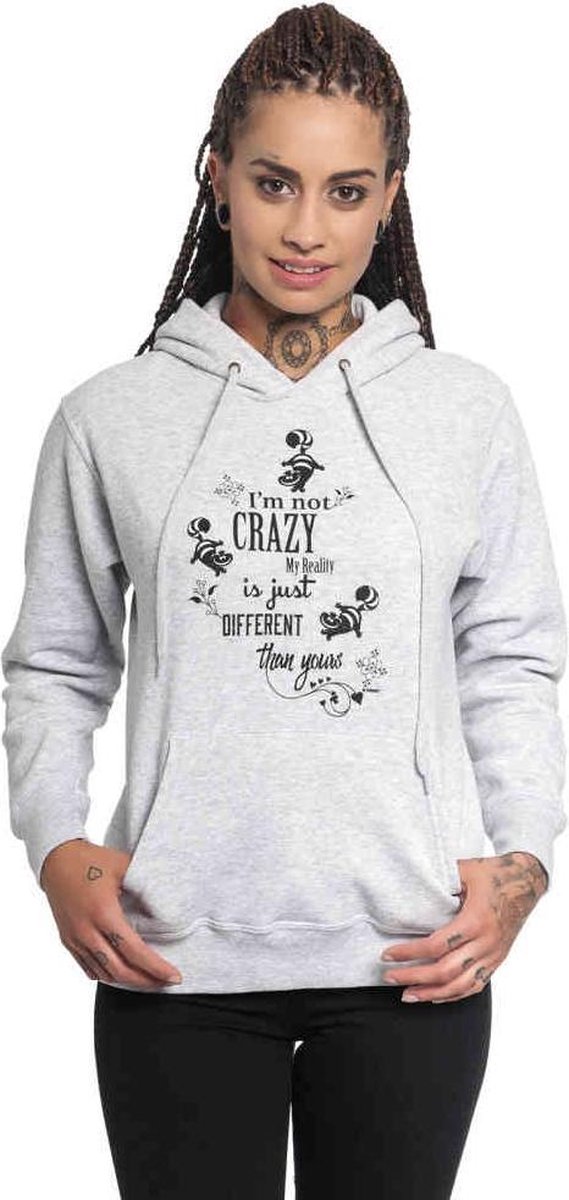 Alice In Wonderland Hoodie/trui -L- I'm Not Crazy Grijs