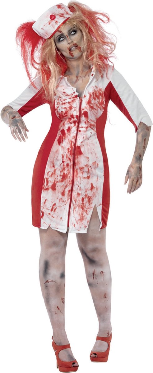 Bebloede verpleegester outfit voor dames Halloween - Verkleedkleding - Large