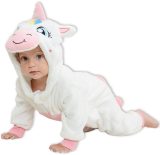 BoefieBoef Dieren Kleuter Onesie Peuter Pyjama Kinderen 2 tot 4 jaar - Verkleedpak met Luierrits - Carnaval Sinterklaas Kerst en Kraamcadeau - Zacht Flanel - Baby Romper - Boxpak - Jongens - Meisjes - Kruippak - Winterpak - Eenhoorn Unicorn Wit