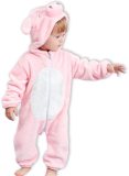 BoefieBoef Dieren Kleuter Onesie Peuter Pyjama Kinderen 2 tot 4 jaar - Verkleedpak met Luierrits - Carnaval Sinterklaas Kerst en Kraamcadeau - Zacht Flanel - Baby Romper - Boxpak - Jongens - Meisjes - Kruippak - Winterpak - Varken Roze Pig Big