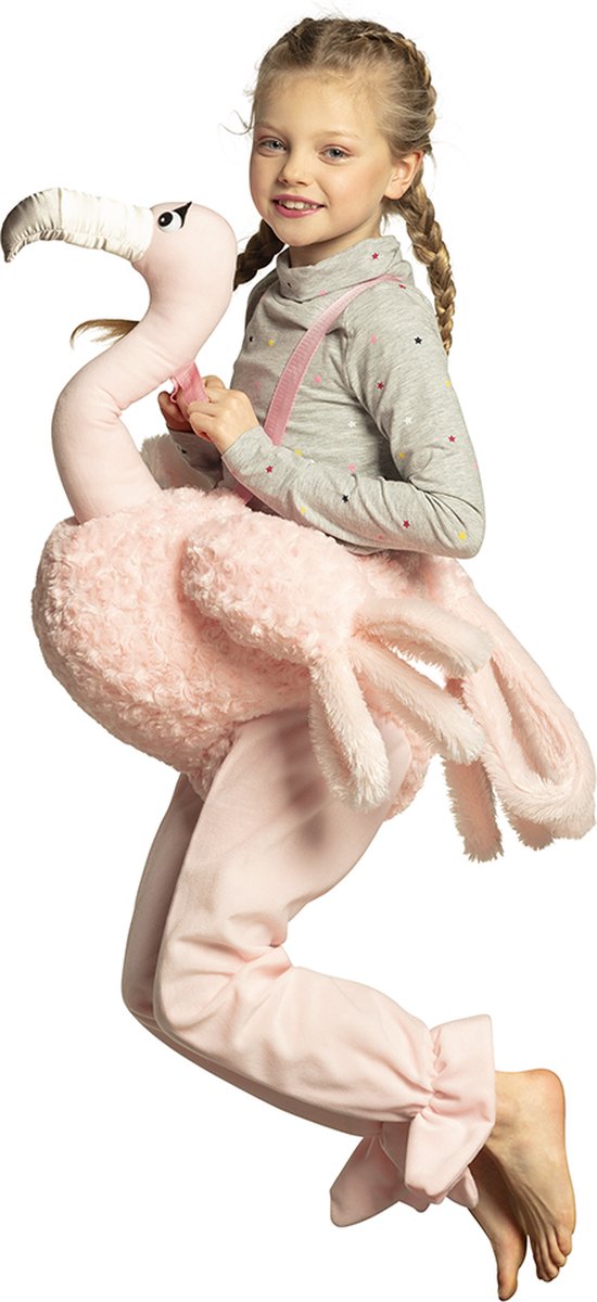 Boland - Kostuum Op een flamingo (one size) - Kinderen - Flamingo - Dieren - Hawaii - Carnaval - Funny - Kinderfeestje