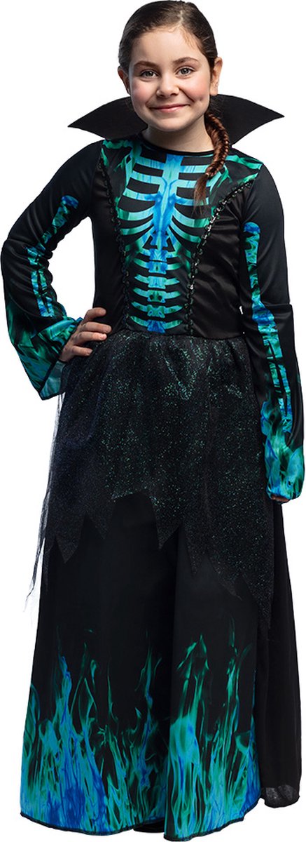 Boland - Kostuum Skeleton Azura (7-9 jr) - Kinderen - Skelet - Halloween verkleedkleding - Skelet