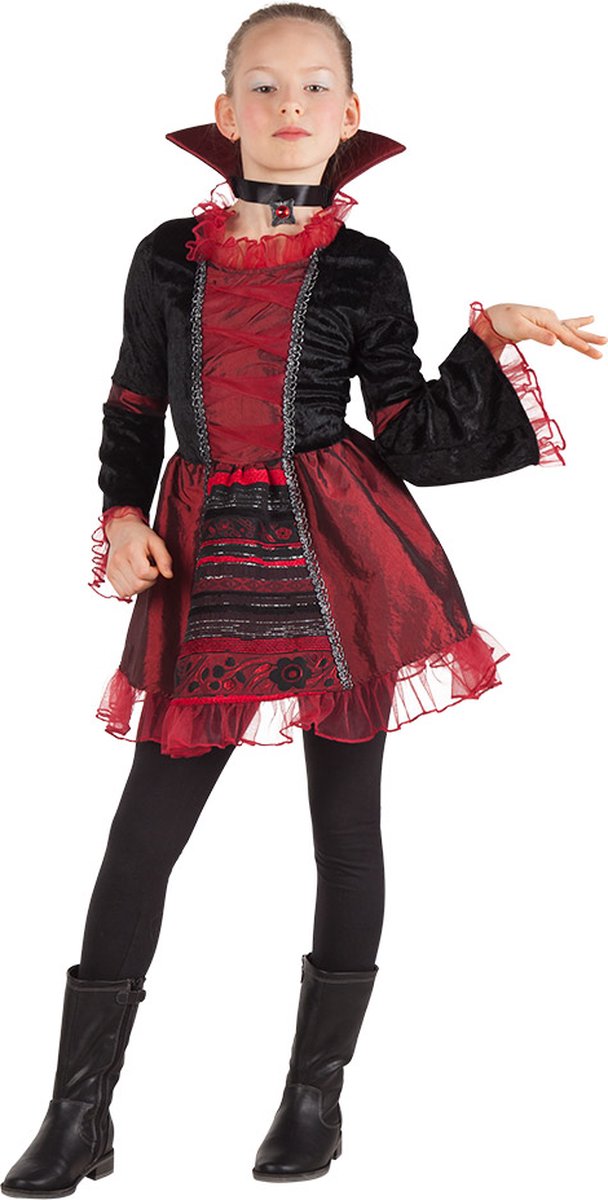 Boland - Kostuum Vampire empress (7-9 jr) - Kinderen - Vampier - Halloween verkleedkleding - Horror - Vampier